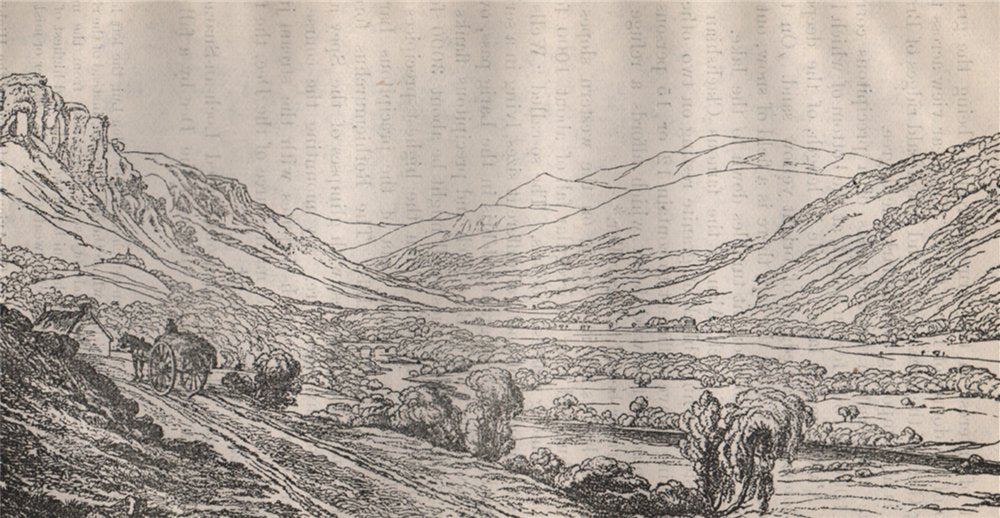 Vale of Dee above Castleton. Scotland 1886 old antique vintage print picture